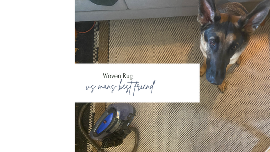 Woven Rug vs. Man’s Best Friend