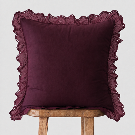 Merlot Eyelet Ruffle Basics - 18" | 22" | 12x20" | 12x40"