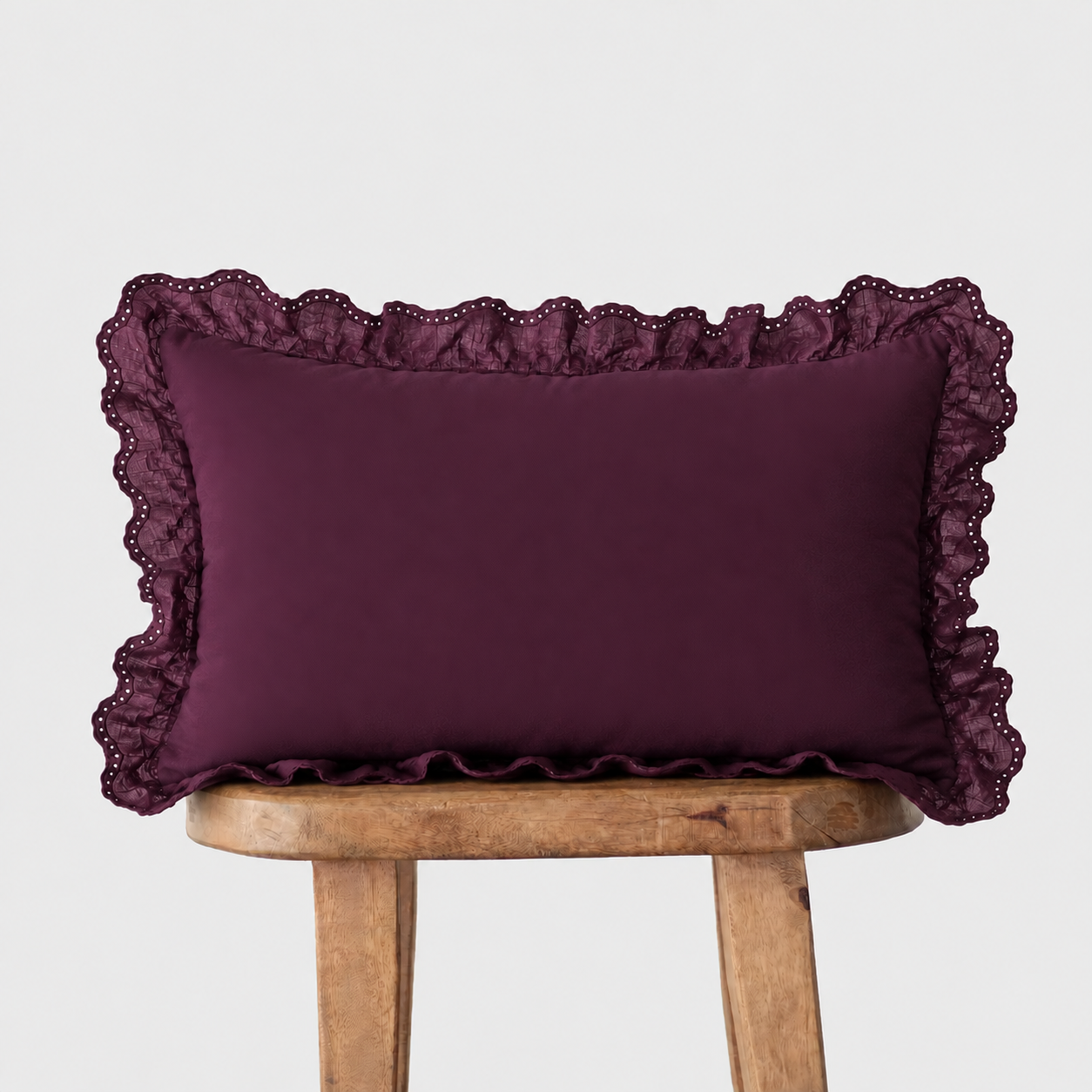 Merlot Eyelet Ruffle Basics - 18" | 22" | 12x20" | 12x40"