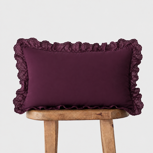 Merlot Eyelet Ruffle Basics - 18" | 22" | 12x20" | 12x40"