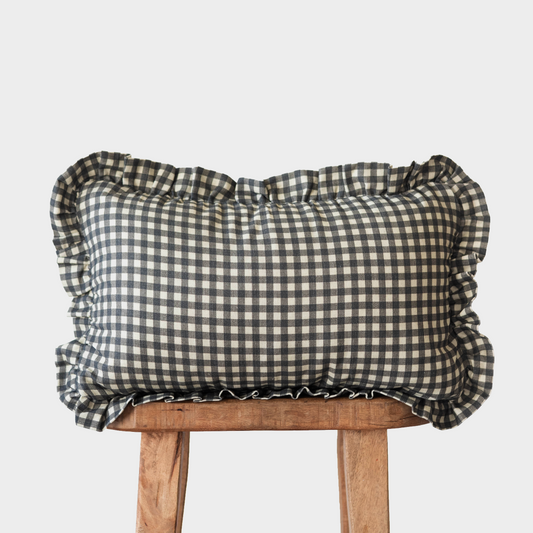 Midnight Gingham Ruffle - 18" | 20" | 22" | 12x20"