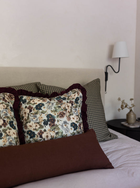 Moody Floral Complete King Bed Throw Pillow Cover Set