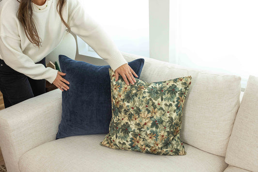 Midnight Navy Velvet - 18" | 22"