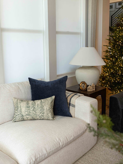 Midnight Navy Velvet - 18" | 22"