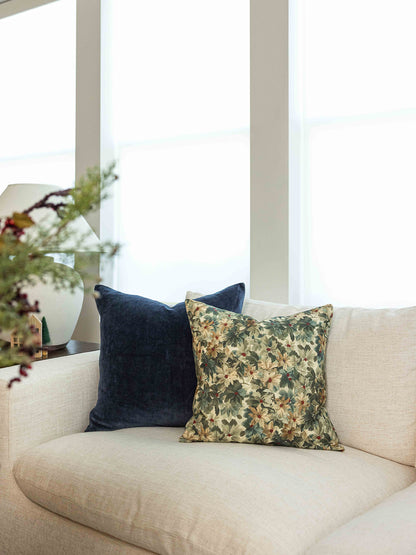 Midnight Navy Velvet - 18" | 22"