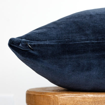 Midnight Navy Velvet - 18" | 22"