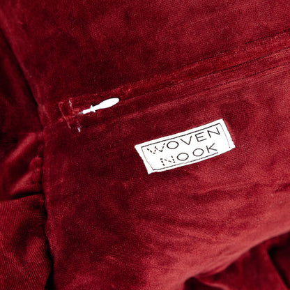 Oxblood Velvet Ruffle - 18" | 22"