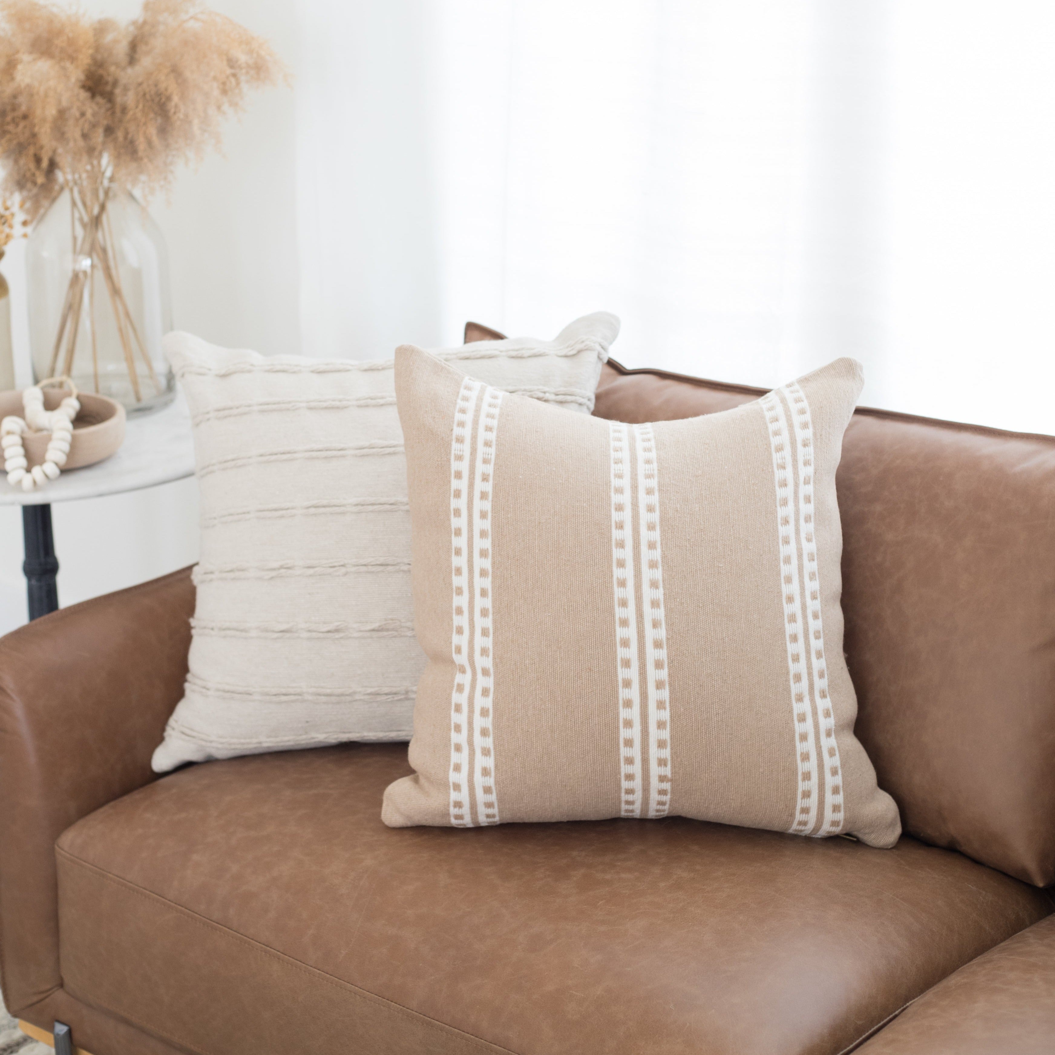 Nehimba Safari Collection: Sage Green & White Decorative Pillow Covers