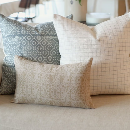 Hourglass Floral Pillow Cover -  22"